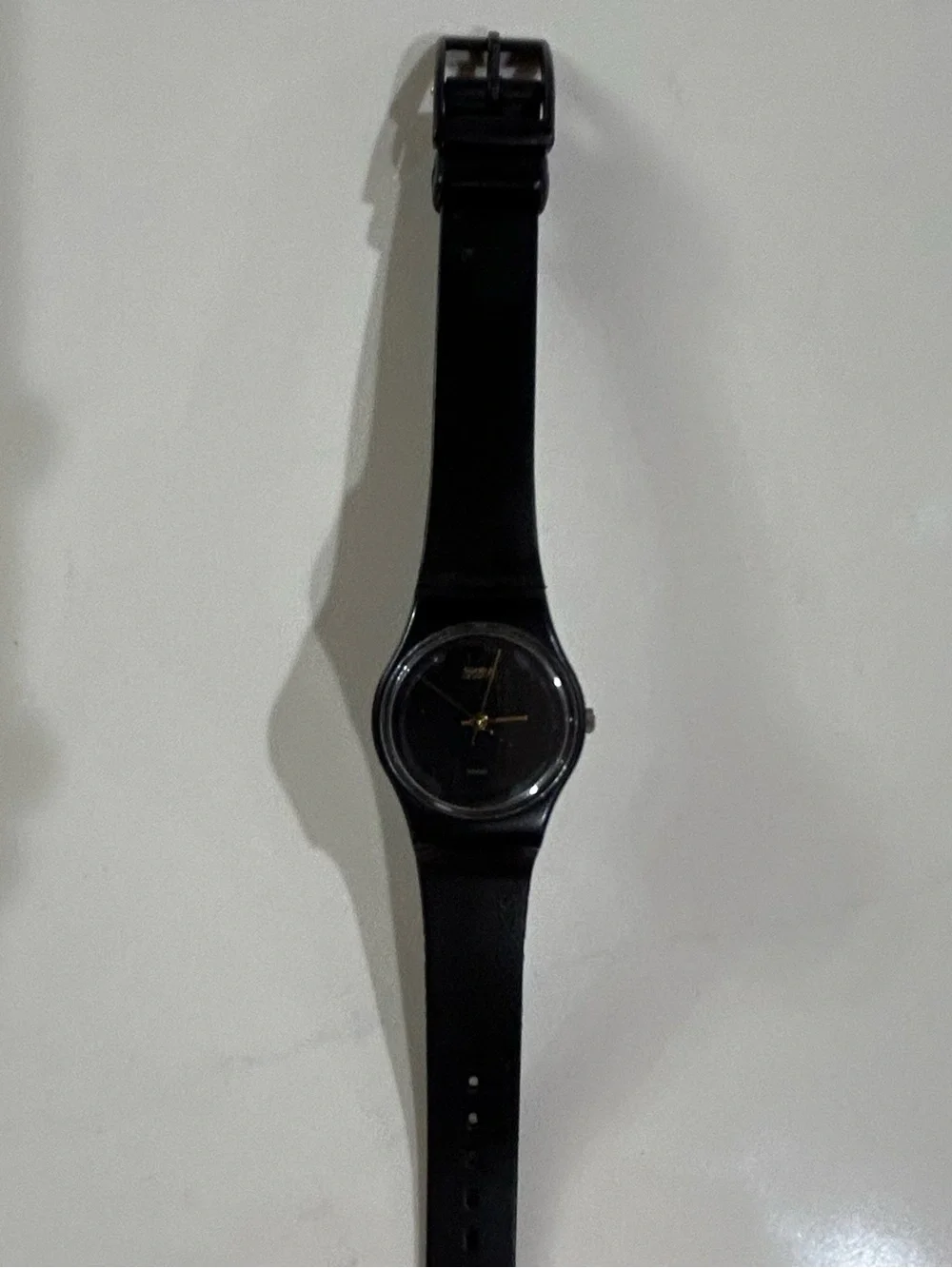 Vintage Swatch Black Magic Watch - For Parts/Repair with Black Swatch Guard